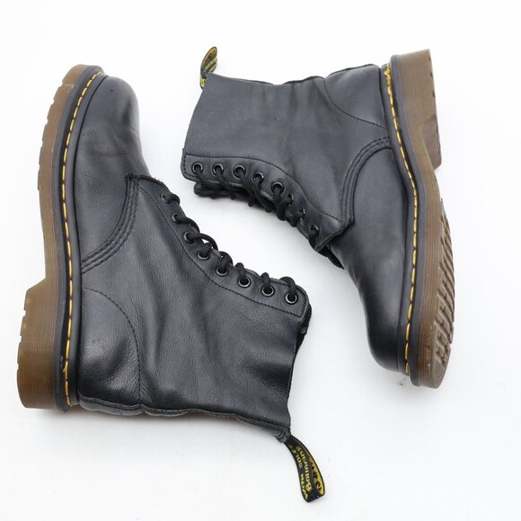 Doc Dr. Martens 1460 Pascal Women's Size 8 Boots Black Soft Leather - Picture 8 of 11